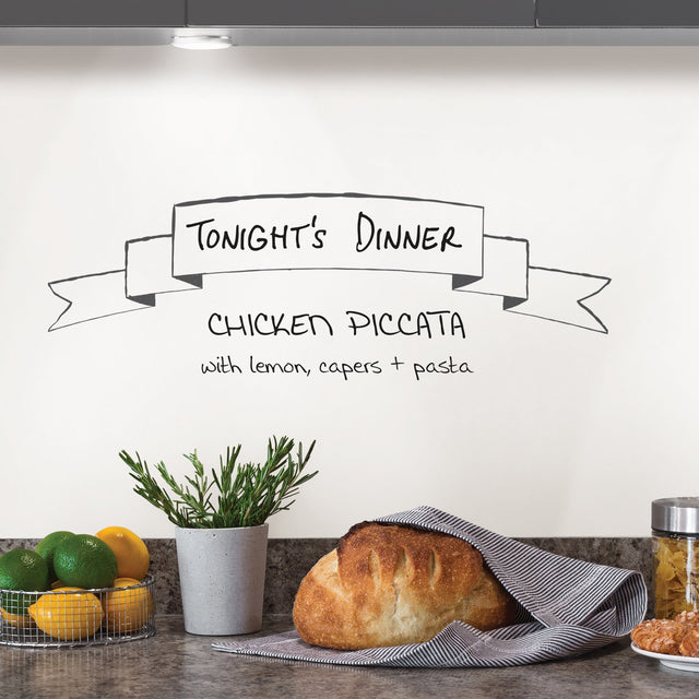 Dry Erase White Peel & Stick Wallpaper with Modern Graphics Style - NuWallpaper NU2497