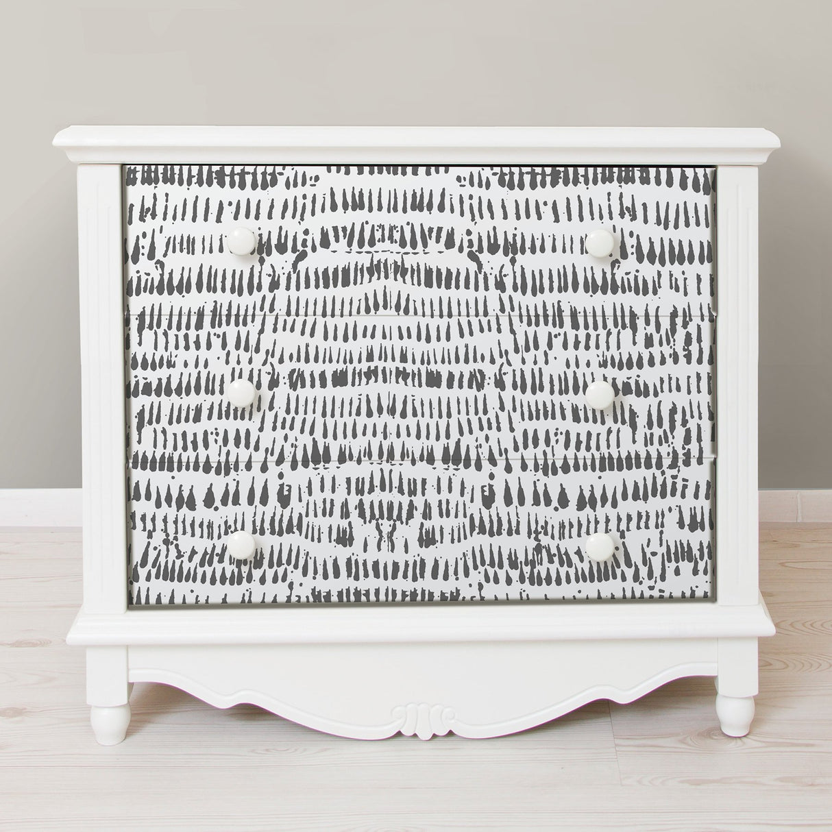 Kylver White & Black Peel & Stick Wallpaper with Speckled Brushstroke Graphic Pattern, Modern Style - Brewster NU2678