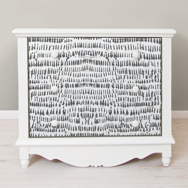 Kylver White & Black Peel & Stick Wallpaper with Speckled Brushstroke Graphic Pattern, Modern Style - Brewster NU2678