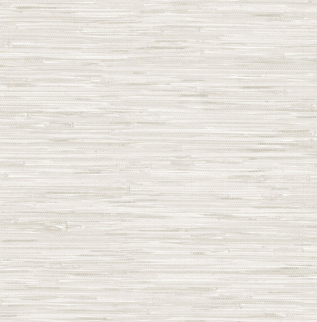Grassweave Cream Peel & Stick Wallpaper with Textured Grasscloth Look - NuWallpaper NU2875