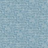 Poplin Texture Navy Peel & Stick Wallpaper with Woven Fabric Look - NuWallpaper NU2918