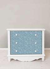Poplin Texture Navy Peel & Stick Wallpaper with Woven Fabric Look - NuWallpaper NU2918