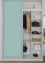 Poplin Texture Aqua Peel & Stick Wallpaper with Textured Woven Look - NuWallpaper NU2919