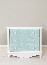 Poplin Texture Aqua Peel & Stick Wallpaper with Textured Woven Look - NuWallpaper NU2919