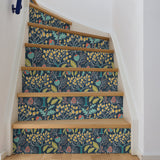 Groovy Garden Navy Peel & Stick Wallpaper with Vintage Woodland Botanical Pattern - NuWallpaper NU3038