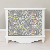 Groovy Garden Grey Peel & Stick Wallpaper with Vintage Woodland Trees - Brewster NU3039
