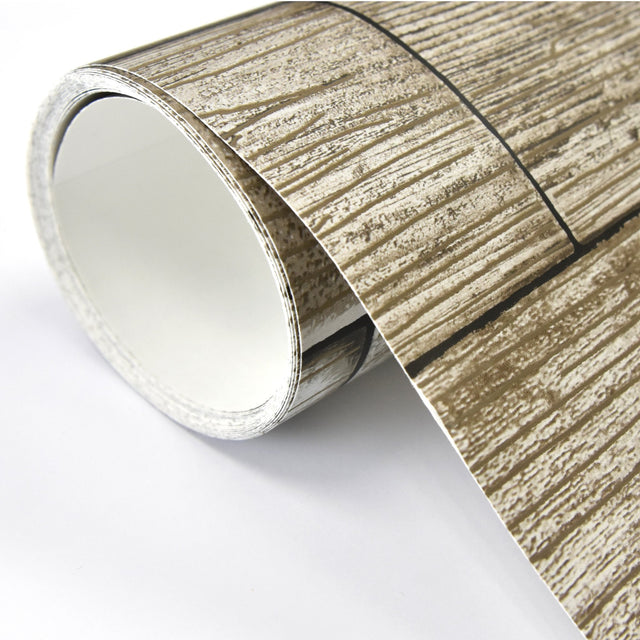 Reclaimed Wood Plank Natural Peel & Stick Wallpaper with Textured Faux Effects - NuWallpaper NU3130