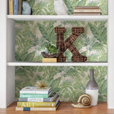 Madagascar Green Peel & Stick Wallpaper with Tropical Botanical Leaves Pattern - NuWallpaper NU3382