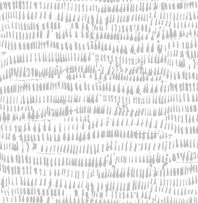 Kylver Grey Peel & Stick Wallpaper with Eclectic Abstract Brushstroke Pattern - NuWallpaper NU3387