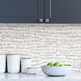 Kylver Grey Peel & Stick Wallpaper with Eclectic Abstract Brushstroke Pattern - NuWallpaper NU3387