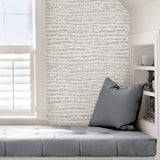 Kylver Grey Peel & Stick Wallpaper with Eclectic Abstract Brushstroke Pattern - NuWallpaper NU3387