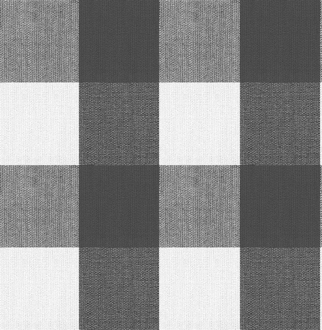 Buffalo Plaid Charcoal Peel & Stick Wallpaper with Farmhouse Plaid Pattern - NuWallpaper NU3668
