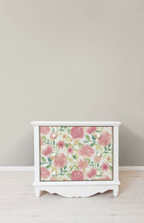 Pink Audrey Pink Large Scale Watercolor Botanical Rose Floral Peel and Stick Removable Wallpaper by NuWallpaper WallPops - NU6006