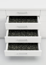 Olivia Moody Black Botanical Vine and Small White Floral Peel and Stick Removable Wallpaper by NuWallpaper WallPops Collection - NU6431