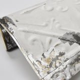 Vintage Tin Tile Off-White Peel & Stick Wallpaper with Metallic Accents - NuWallpaper NUS2213