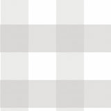 Farmhouse Plaid Grey Peel & Stick Wallpaper with Linen-Print Buffalo Check - NuWallpaper NUS2691