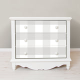 Farmhouse Plaid Grey Peel & Stick Wallpaper with Linen-Print Buffalo Check - NuWallpaper NUS2691