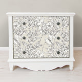 Cayman Grey Peel & Stick Wallpaper with Botanical Floral Pattern - NuWallpaper NUS3145