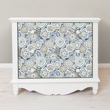 Dream On Navy Peel & Stick Floral Wallpaper with Modern Vintage Flowers - NuWallpaper NUS3160