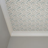 Gustavus Grey Peel & Stick Wallpaper with Scandinavian Botanical Leaf Pattern - NuWallpaper NUS3260