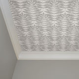 Terrain Grey Peel & Stick Wallpaper with Scandinavian Botanical Leaf Pattern - NuWallpaper NUS3263