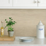 Tibetan Grasscloth Cream Peel & Stick Wallpaper with Faux Grasscloth Pattern - NuWallpaper NUS3336