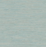 Tibetan Grasscloth Teal Peel & Stick Wallpaper with Faux Grasscloth Pattern - NuWallpaper NUS3337