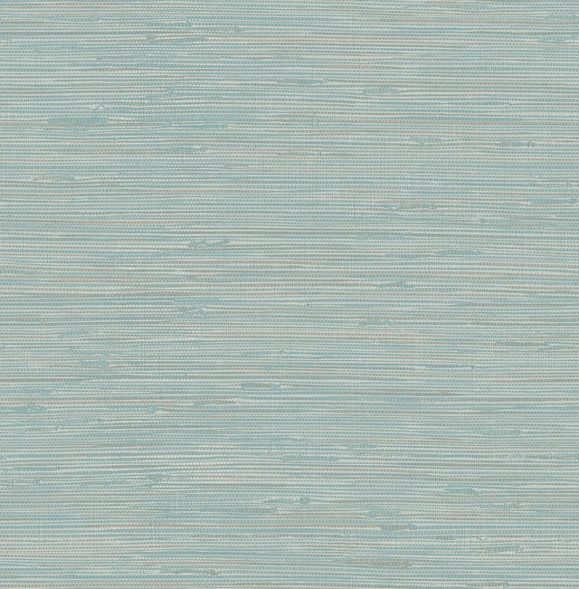 Tibetan Grasscloth Teal Peel & Stick Wallpaper with Faux Grasscloth Pattern - NuWallpaper NUS3337