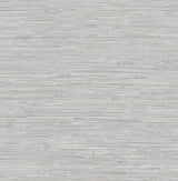 Tibetan Grasscloth Silver Peel & Stick Wallpaper with Metallic Faux Grasscloth Texture - NuWallpaper NUS3340