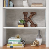 Tibetan Grasscloth Silver Peel & Stick Wallpaper with Metallic Faux Grasscloth Texture - NuWallpaper NUS3340