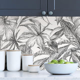 Canopy Black Peel & Stick Wallpaper