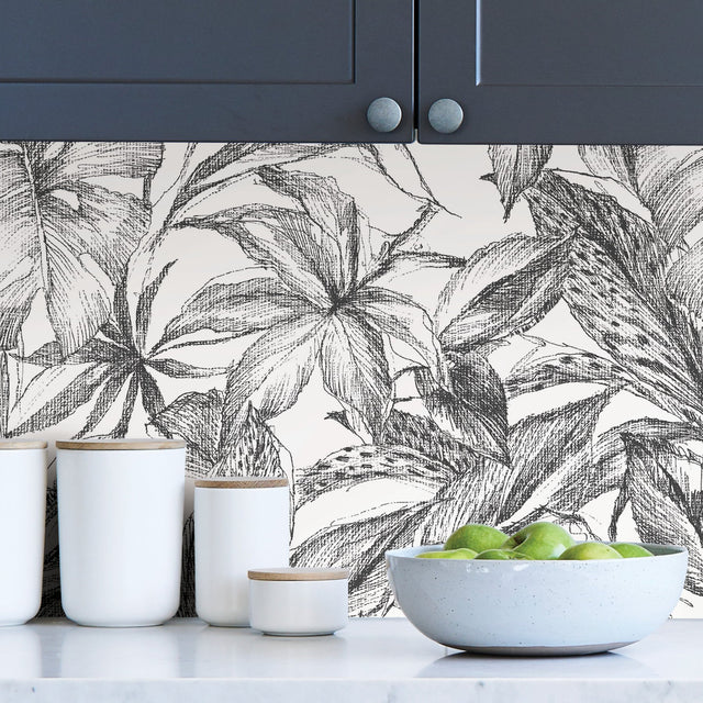 Canopy Black Peel & Stick Wallpaper