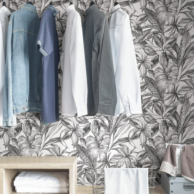 Canopy Black Peel & Stick Wallpaper