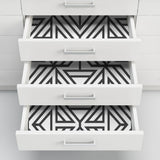Linear Black Peel & Stick Wallpaper with Modern Geometric Pattern - NuWallpaper NUS3499
