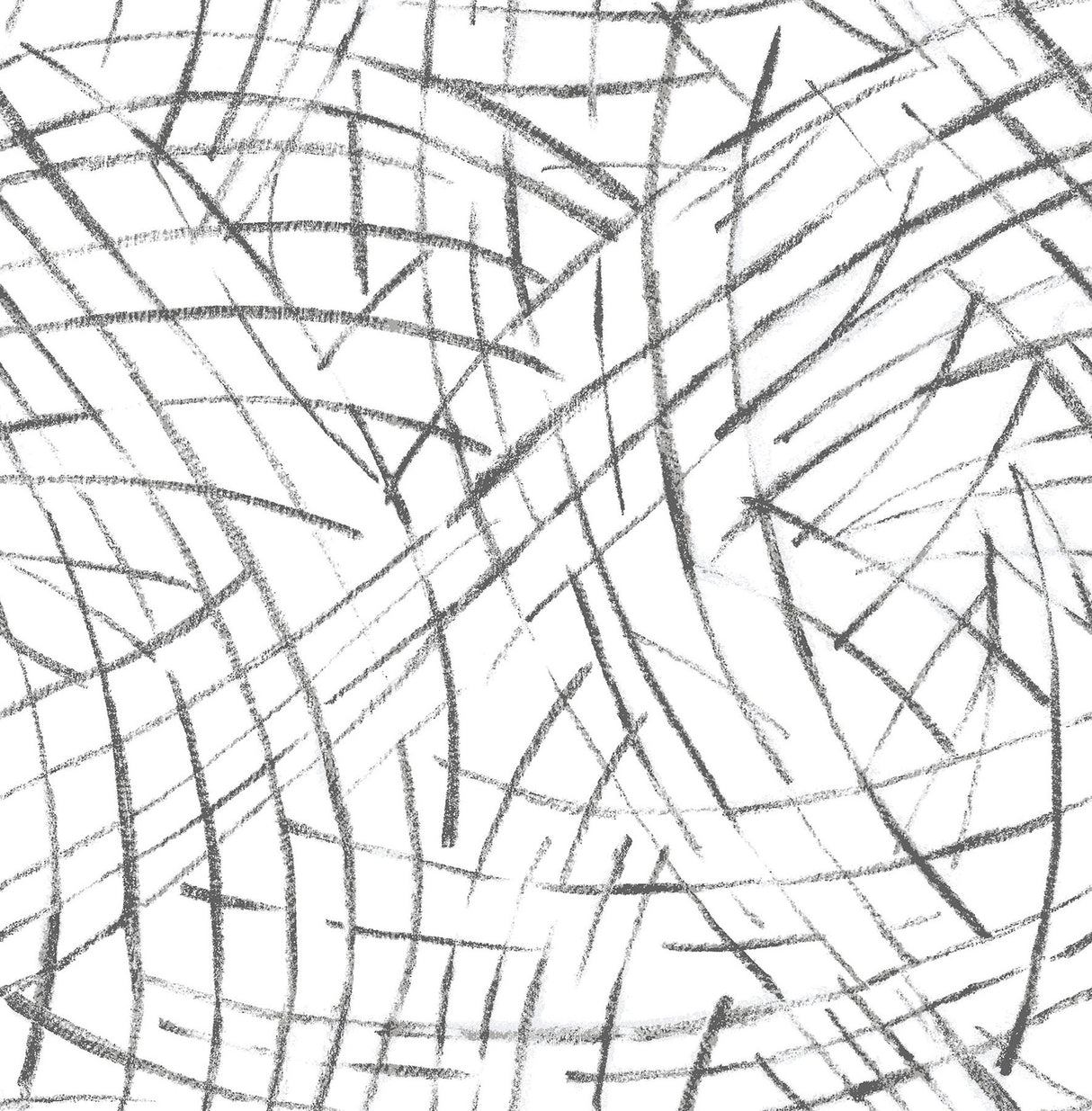 Imprint Black Peel & Stick Wallpaper with Modern Abstract Geometric Brushstroke Pattern - NuWallpaper NUS3500