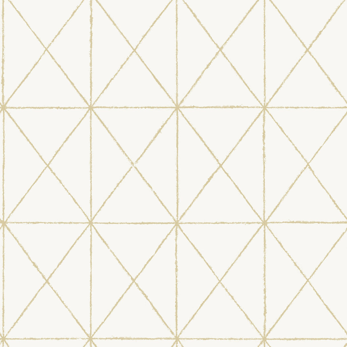 Get In Line White & Gold Peel & Stick Wallpaper with Modern Geometric Pattern, Metallic Effect - NuWallpaper NUS3577