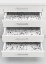 Paws On Black & White Peel & Stick Wallpaper with Novelty Dog Pattern - NuWallpaper NUS3675