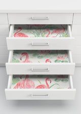 Flamingo Beach Pink Peel & Stick Wallpaper with Tropical Flamingo Motif - Brewster NUS3679