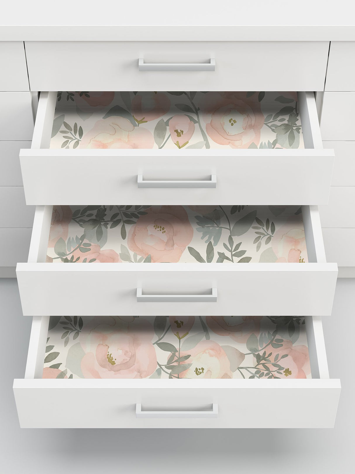 Peachy Keen Rose Peel & Stick Wallpaper with Whimsical Botanical Floral Pattern - NuWallpaper NUS3829