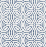 Hepatica Petal Blue Peel & Stick String Wallpaper with Modern Botanical Floral Pattern - NuWallpaper NUS3958