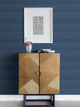 Crossweave Indigo Textured Peel & Stick String Wallpaper - NuWallpaper NUS3959