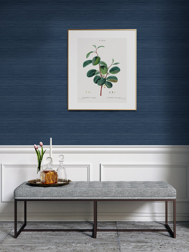 Crossweave Indigo Textured Peel & Stick String Wallpaper - NuWallpaper NUS3959