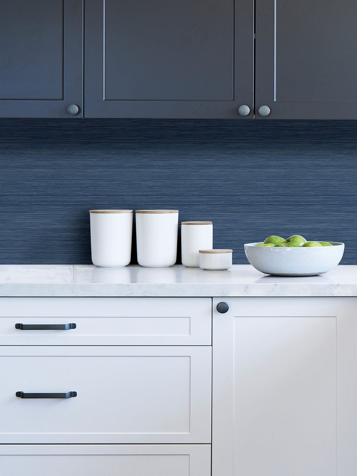 Crossweave Indigo Textured Peel & Stick String Wallpaper - NuWallpaper NUS3959