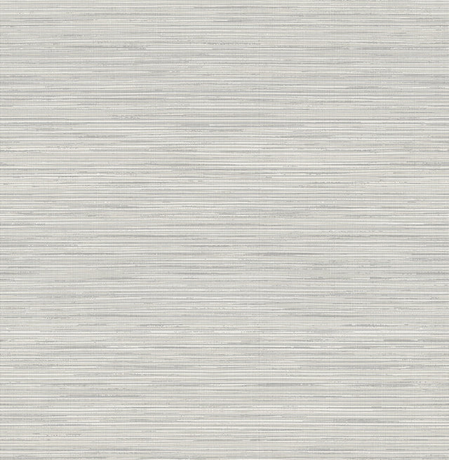 Crossweave Grey Peel & Stick Wallpaper with Textured String Effect - NuWallpaper NUS3960