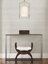 Crossweave Grey Peel & Stick Wallpaper with Textured String Effect - NuWallpaper NUS3960