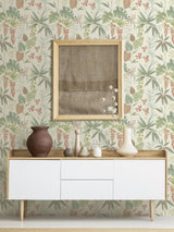 Maldives Warm Peel & Stick Wallpaper with Botanical Leaves Motif - Brewster NUS4007