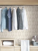 Folk Tulip Grey Peel & Stick Wallpaper with Scandinavian Floral Motif - NuWallpaper NUS4302