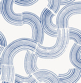 Hokime Cobalt Peel & Stick Wallpaper with Abstract Bohemian Pattern - NuWallpaper NUS4318
