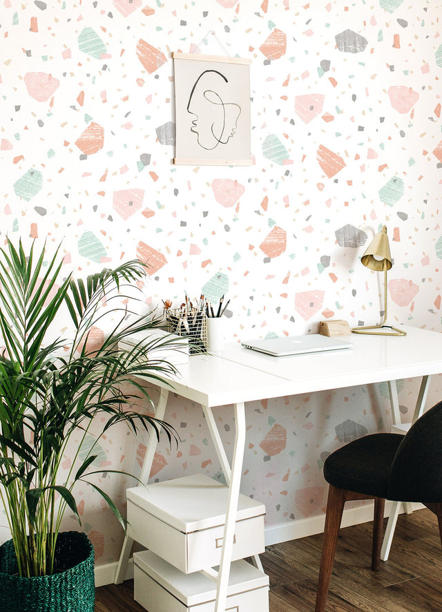 Veranda Funfetti Multicolor Terrazzo Peel & Stick Wallpaper - NuWallpaper NUS4323