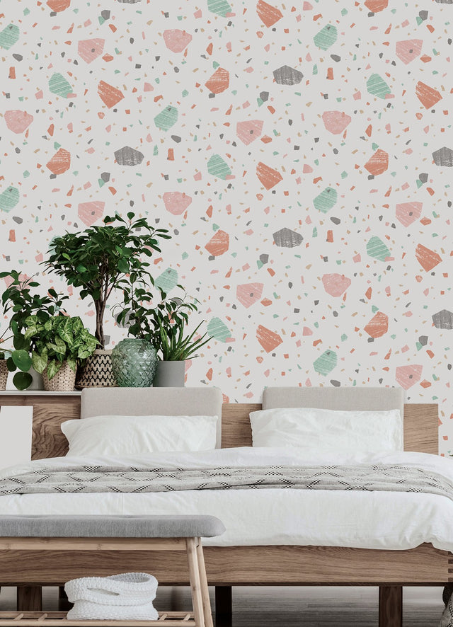 Veranda Funfetti Multicolor Terrazzo Peel & Stick Wallpaper - NuWallpaper NUS4323